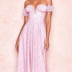 NWT House of CB Lauren Dress in Pink Floral